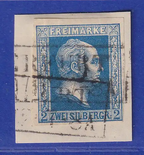 Altdeutschland Preussen Wilhelm IV.  2 Sgr. Mi.-Nr. 7 gestempelt auf Briefstück