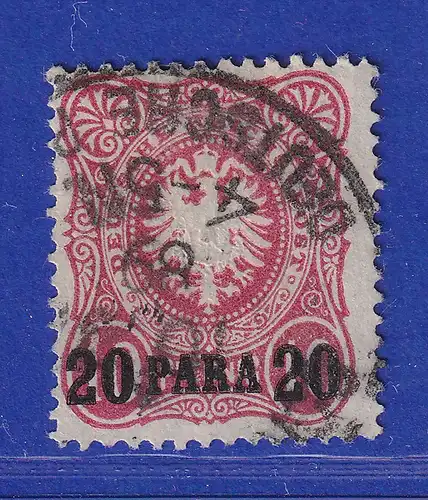 DAP Türkei  1.Ausgabe 20 Para Mi.-Nr. 2 b gestempelt 