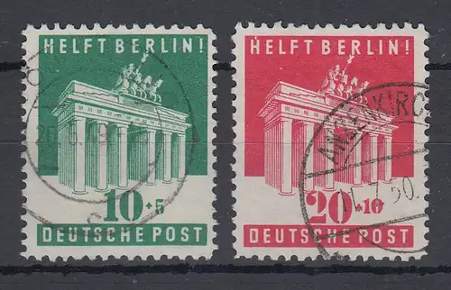 Bizone 1948 Berlin-Hilfe Brandenburger Tor Mi.-Nr. 101-102 Satz kpl. gestempelt