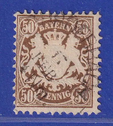 Altdeutschland Bayern Wappen 50Pfg. braun Mi.-Nr. 46 gestempelt