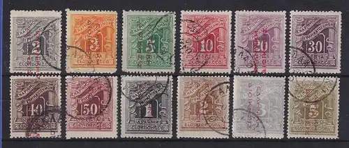 Griechenland Bes. Türkei 1912-14  Portomarken Mi.-Nr. 15-26 gestempelt 