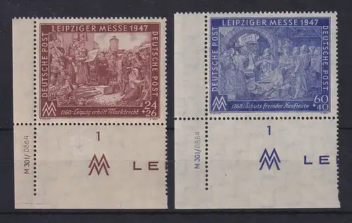 Alliierte Besetzung 1947 Mi.-Nr. 941-2 I je Eckrandstück mit DV