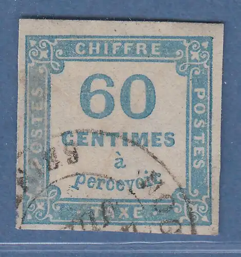 Frankreich 1878 Portomarke 60 C blau Mi.-Nr. 9a gestempelt
