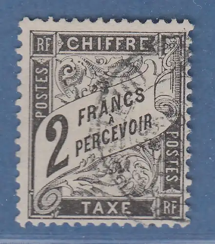 Frankreich 1882 Portomarke 2 Fr. schwarz  Mi.-Nr. 22 gestempelt