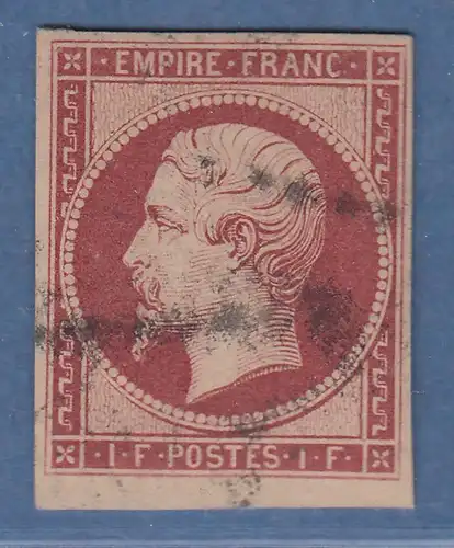 Frankreich 1853 EMPIRE FRANC. Napoleon III. 1Fr. Mi.-Nr. 17a gestempelt