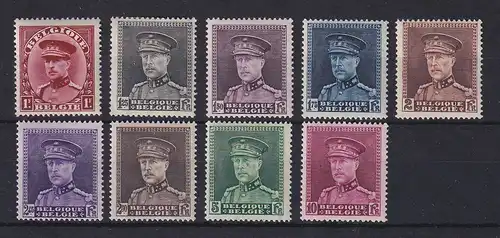Belgien 1931 Freimarken Mi.-Nr. 305-13 Satz kpl. ungebraucht *