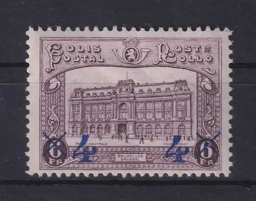 Belgien 1933 Paketmarke Hauptpostamt Brüssel Mi.-Nr. 7 ungebraucht *