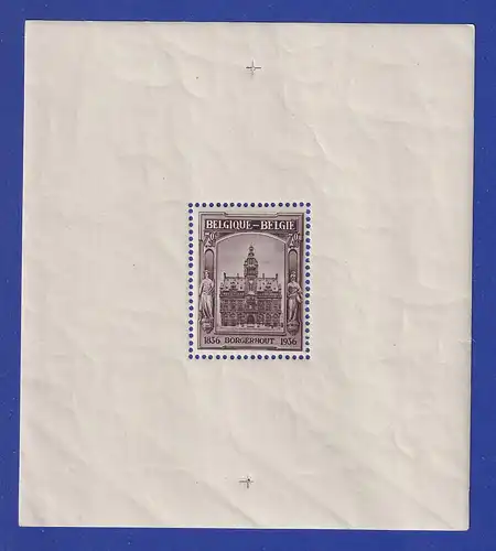 Belgien 1936 Blockausgabe Rathaus in Borgerhout Mi.-Nr. Block 4 postfrisch **