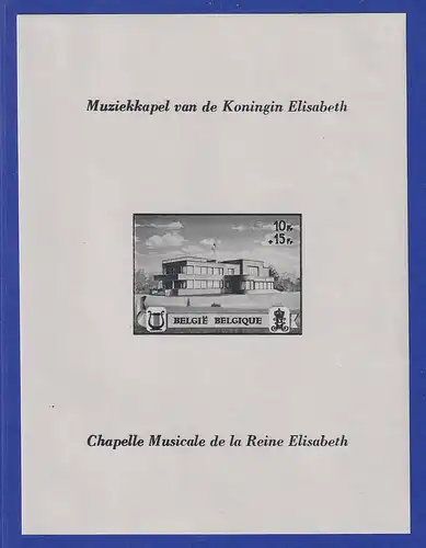 Belgien 1941 Blockausgabe Musikstiftung Konzerthaus  Mi.-Nr. Block 13 **