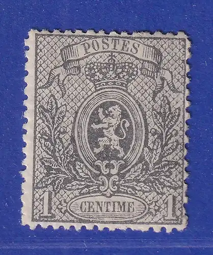 Belgien 1866 Zeitungsmarke 1 C grau Mi.-Nr. 20Aa ungebraucht *