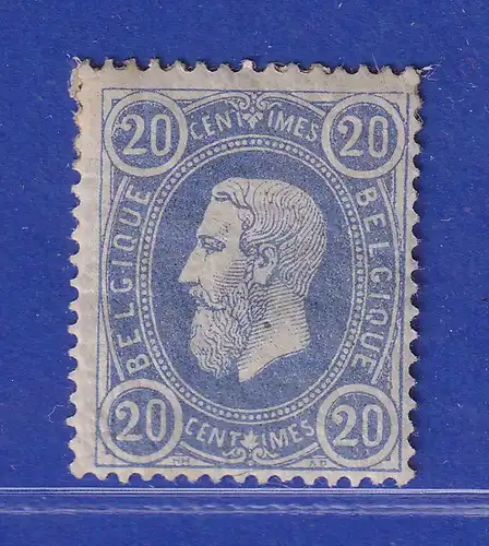 Belgien 1869 Freimarke 20 C ultramarin Mi.-Nr. 28Aa ungebraucht *