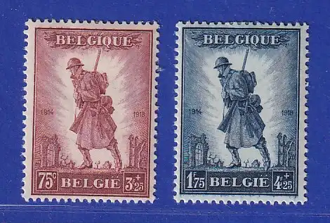 Belgien 1932 Einweihung Denkmal für die Infanterie Mi.-Nr. 342-43 ungebraucht *