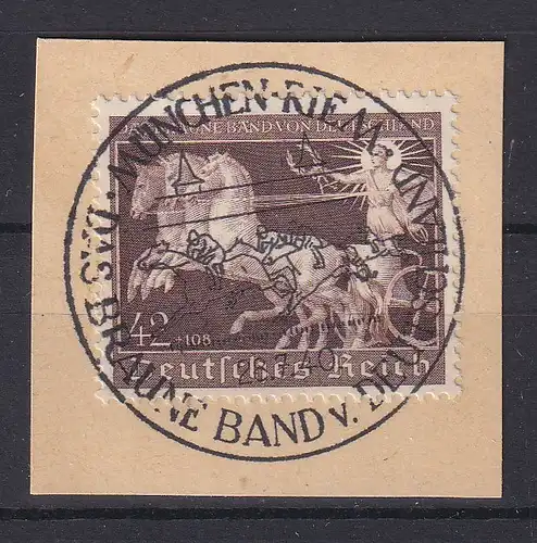 Deutsches Reich Braunes Band 1940 Mi.-Nr. 747 mit Vollstempel auf Briefstück