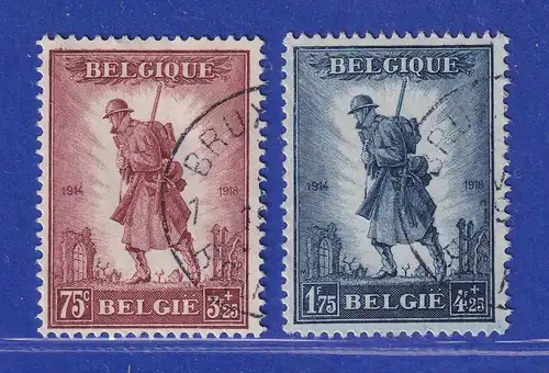 Belgien 1932 Einweihung Denkmal für die Infanterie Mi.-Nr. 342-43 gestempelt