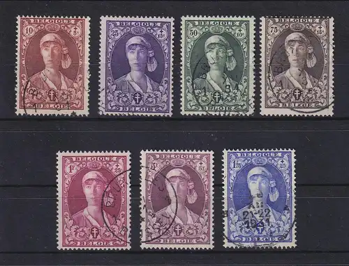 Belgien 1931 Kampf gegen Tuberkulose Königin Elisabeth Mi-Nr. 315-21 Satz kpl. O