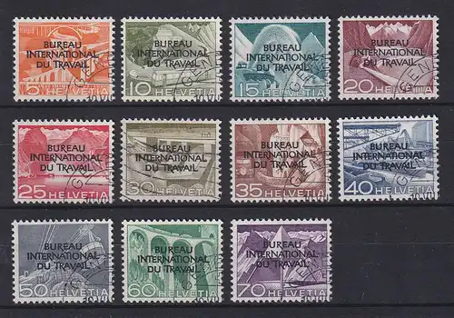 Schweiz Genfer Ämter Arbeitsorganisation BIT 1950 Mi.-Nr. 83-93 Satz O 