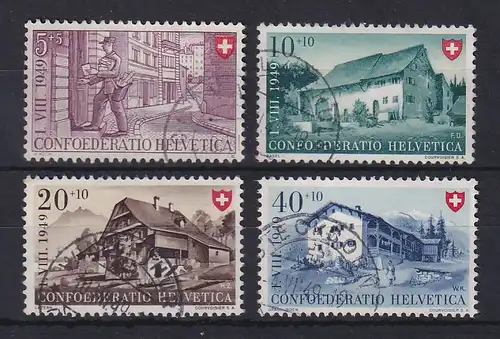 Schweiz 1949 Pro Patria Mi.-Nr. 525-28 kpl. Satz gestempelt. 