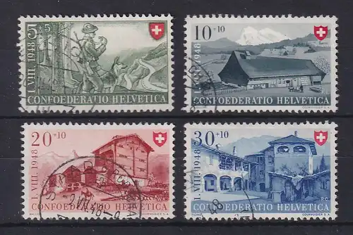 Schweiz 1948 Pro Patria Mi.-Nr. 508-11 kpl. Satz gestempelt. 