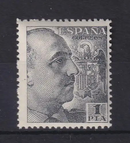 Spanien 1951 General Franco 1 Pta gez. 12-13 Mi.-Nr. 852 C ** 