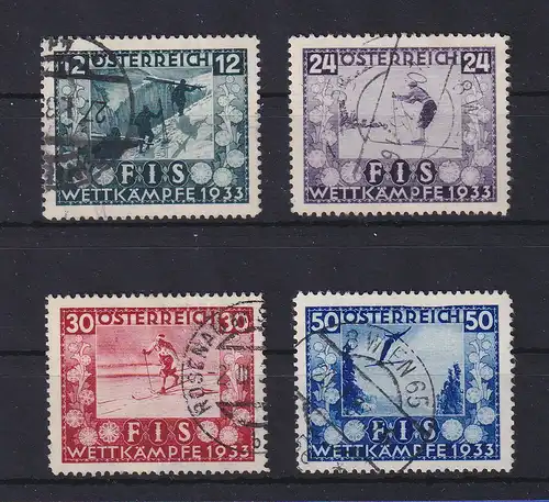 Österreich 1933 FIS I Satz Mi.-Nr. 551-554 gestempelt 