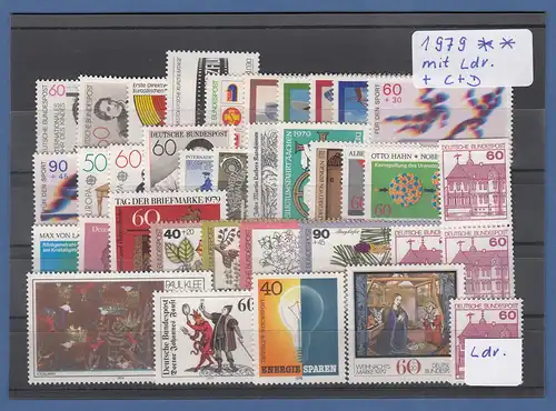 Bundesrepublik: alle Briefmarken des Jahrgangs 1979 komplett postfrisch !