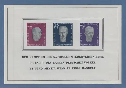 DDR 1958 Blockausgabe Gedenkstätte Buchenwald Mi.-Nr. Block 15 **
