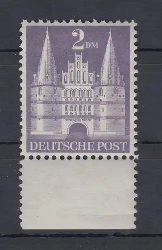 Bizone 1948 Bautenserie Holstentor 2 DM Type I Mi.-Nr. 98 I Y B **