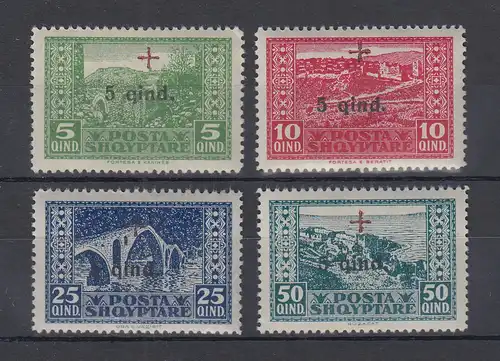 Albanien 1924 Rotes Kreuz Mi.-Nr. 96-99 ungebraucht *