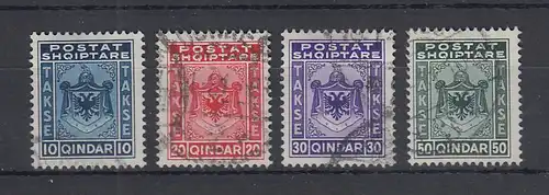 Albanien 1930 Portomarken Mi.-Nr. 30-33 gestempelt 