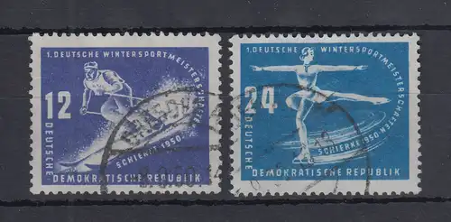 DDR 1950 Wintersport Mi.-Nr. 246-47 Satz sauber gestempelt.