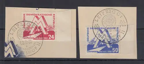 DDR 1951 Leipziger Frühjahrsmesse Mi.-Nr. 282-83 Satz kpl. O mit Sonder-O 
