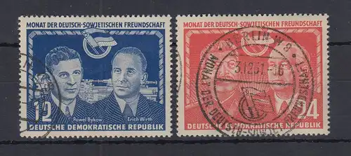 DDR 1951 Deutsch-Sowjetische Freundschaft Mi.-Nr. 296-97 gestempelt