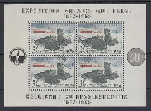 Belgien 1957 Blockausgabe Antarktisexpedition Mi.-Nr. Block 25 gestempelt