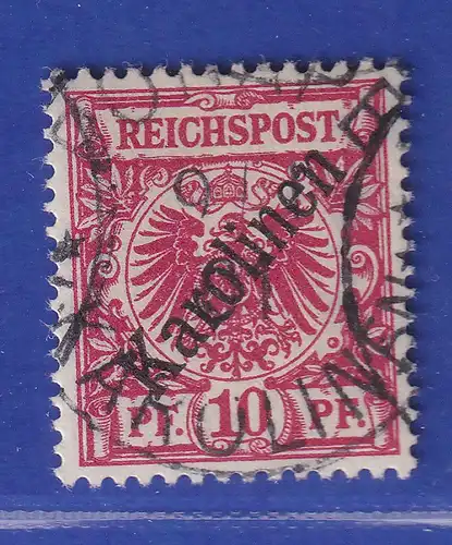 Dt. Kolonien Karolinen 10Pfg. Mi.-Nr. 3 I gest. PONAPE gepr. Jäschke BPP 