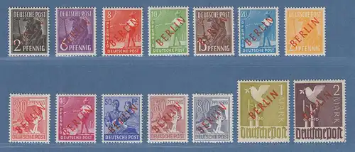 Berlin 1949 Rotaufdruck Mi-Nr. 21-34 Satz komplett sauber ungebraucht *