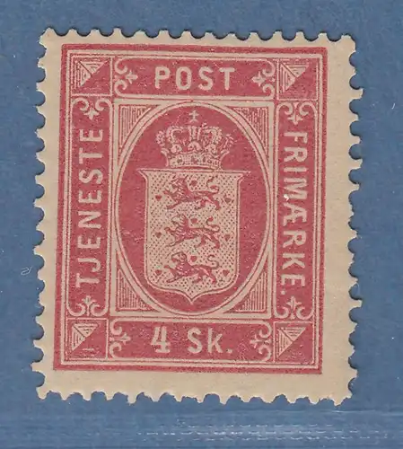 Dänemark 1871 Dienstmarke Wappen 4 Sk.  Mi.-Nr. 2A ungebraucht *   