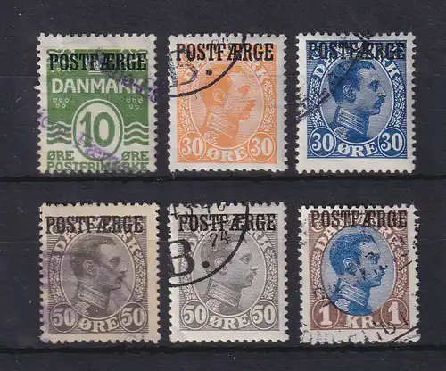 Dänemark Postfähre POSTFAERGE Mi.-Nr. 5-10 Satz 6 Werte kpl. gestempelt
