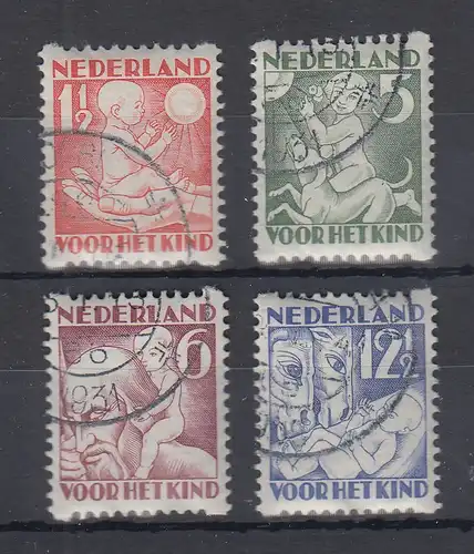 Niederlande 1930 Voor het Kind  Vier Jahreszeiten Mi.-Nr. 236-239 D Satz kpl. O