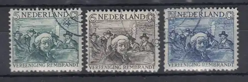 Niederlande 1930 Rembrandt van Rijn Mi.-Nr. 233-235 Satz kpl. O