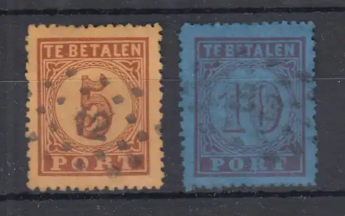 Niederlande Portomarken 1. Ausgabe ab 1870 Mi.-Nr. 1-2 Satz kpl. O 