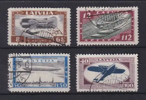 Latvija / Lettland 1933 Flugpost Flieger-Hilfsfonds Mi-Nr. 228-231 A Satz O