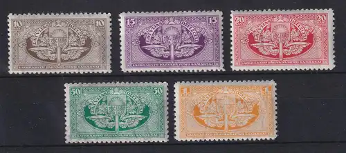 Latvija / Lettland Eisenbahnmarken Satz 10-15-20-50-1Lats  5 Werte ungebraucht *