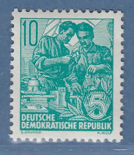 DDR 1953, Dauerserie 5-Jahresplan Bdr. 10Pfg . Mi.-Nr. 409 Y mit Wz. liegend ** 