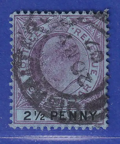 Gibraltar 1907 Edward VII. 2 1/2 P.  Mi.-Nr. 50y gestempelt