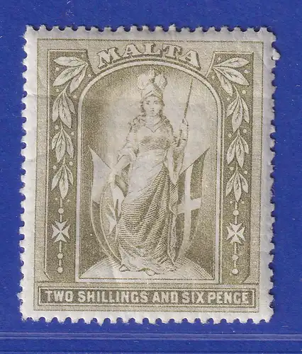 Malta 1889 Schutzpatronin 2 Shilling/ 6 Pence  Mi.-Nr. 13 ungebraucht *