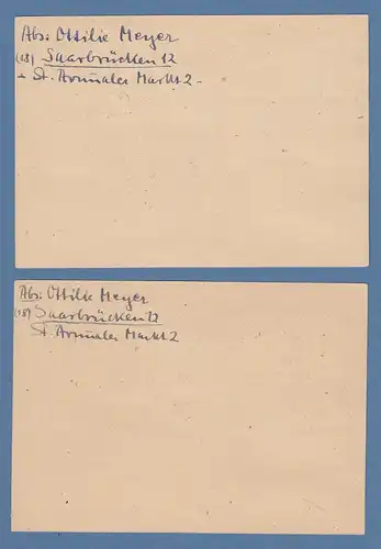 Saarland 1948 Freimarken Mi.-Nr. 226-238 kpl. auf 2 Karten. ANSEHEN !