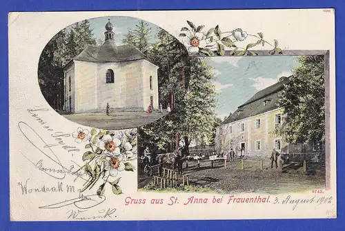 AK Österreich Gruß aus St. Anna bei Frauenthal gelaufen 1902