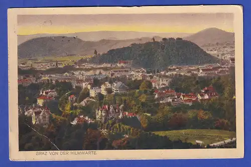AK Österreich Graz von der Hilmwarte gelaufen 1924