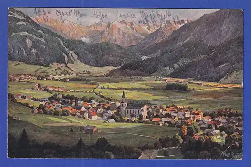 AK Bayern Allgäuer Alpen Hindelang gelaufen 1924