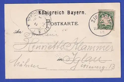 AK Bayern Alte Veste bei Nürnberg u. Fürth, gelaufen 1898 O Zirndorf